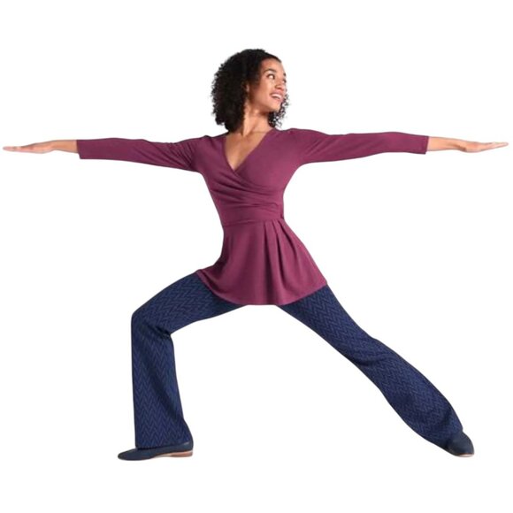 Betabrand Chevron Print Bootcut Yoga Pants - Picture 1 of 10